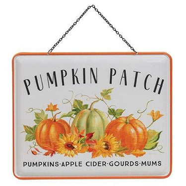 Pumpkin Patch Enamel Hanging Sign - The Fox Decor